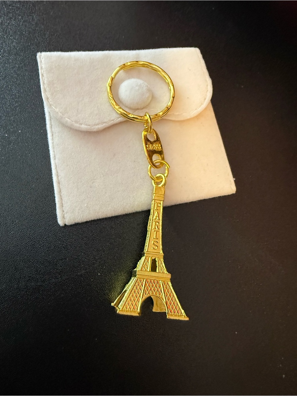 Two Eiffel Tower Keychain Charm - Paris Pendant